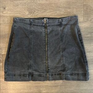 Urban Outfitters Faded Black Stretchy Denim Mini Skirt